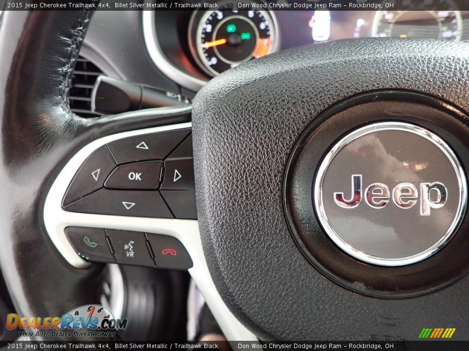 2015 Jeep Cherokee Trailhawk 4x4 Billet Silver Metallic / Trailhawk Black Photo #17