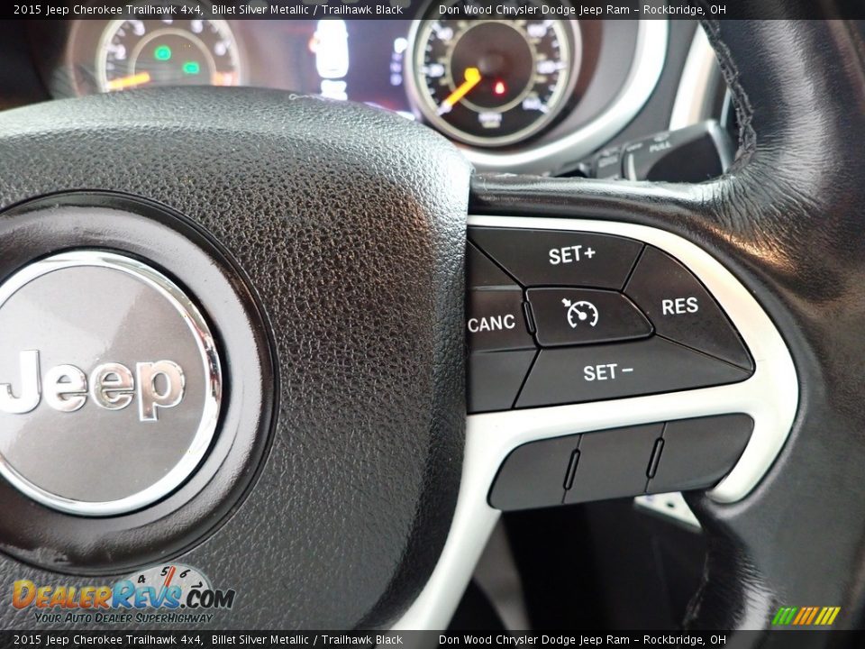 2015 Jeep Cherokee Trailhawk 4x4 Billet Silver Metallic / Trailhawk Black Photo #18
