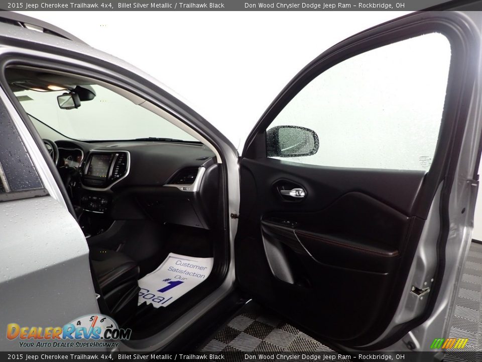 2015 Jeep Cherokee Trailhawk 4x4 Billet Silver Metallic / Trailhawk Black Photo #26
