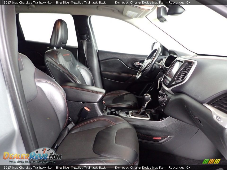 2015 Jeep Cherokee Trailhawk 4x4 Billet Silver Metallic / Trailhawk Black Photo #27
