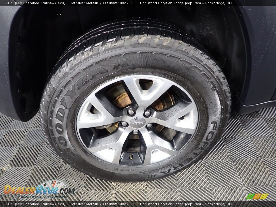 2015 Jeep Cherokee Trailhawk 4x4 Billet Silver Metallic / Trailhawk Black Photo #30