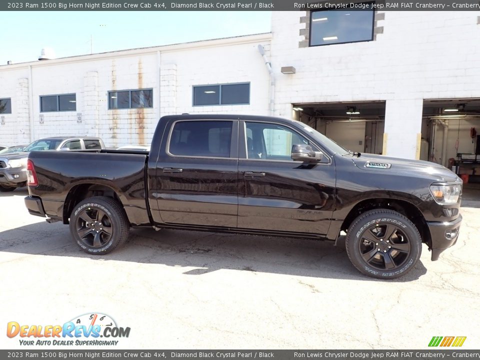 2023 Ram 1500 Big Horn Night Edition Crew Cab 4x4 Diamond Black Crystal Pearl / Black Photo #6