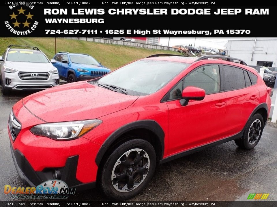 2021 Subaru Crosstrek Premium Pure Red / Black Photo #1