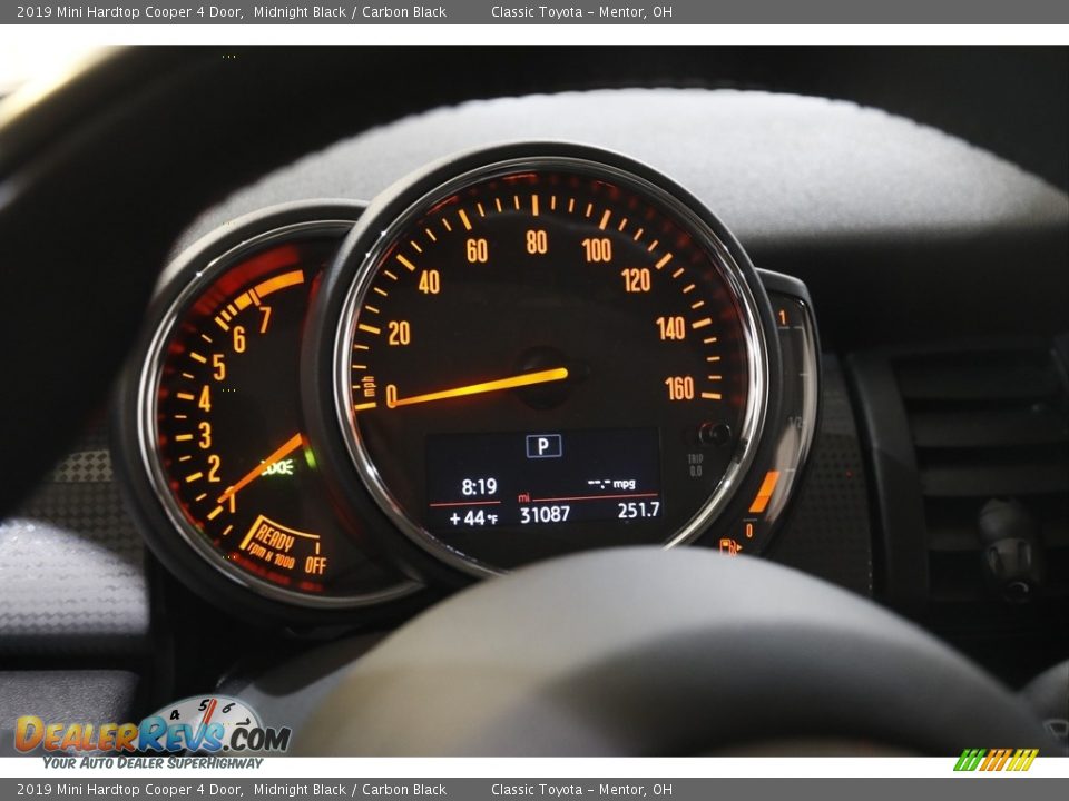 2019 Mini Hardtop Cooper 4 Door Midnight Black / Carbon Black Photo #8