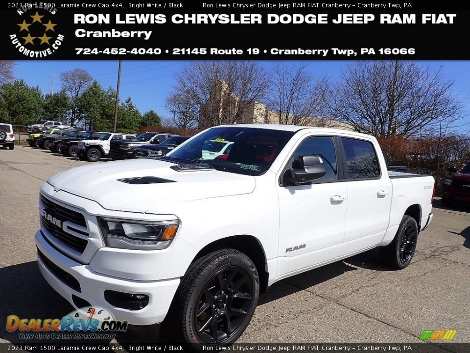 2023 Ram 1500 Laramie Crew Cab 4x4 Bright White / Black Photo #1