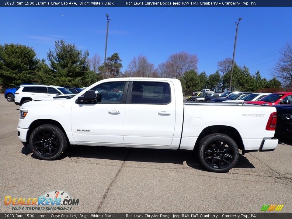 2023 Ram 1500 Laramie Crew Cab 4x4 Bright White / Black Photo #2