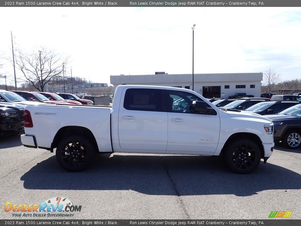 2023 Ram 1500 Laramie Crew Cab 4x4 Bright White / Black Photo #6