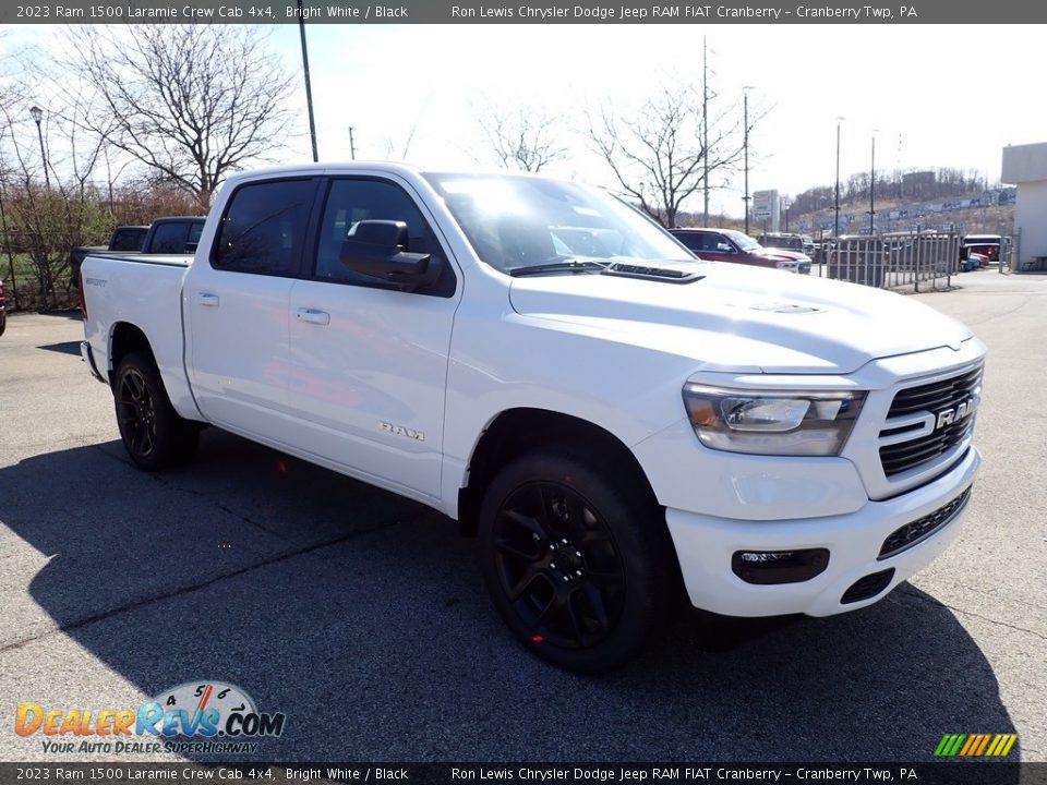 2023 Ram 1500 Laramie Crew Cab 4x4 Bright White / Black Photo #7