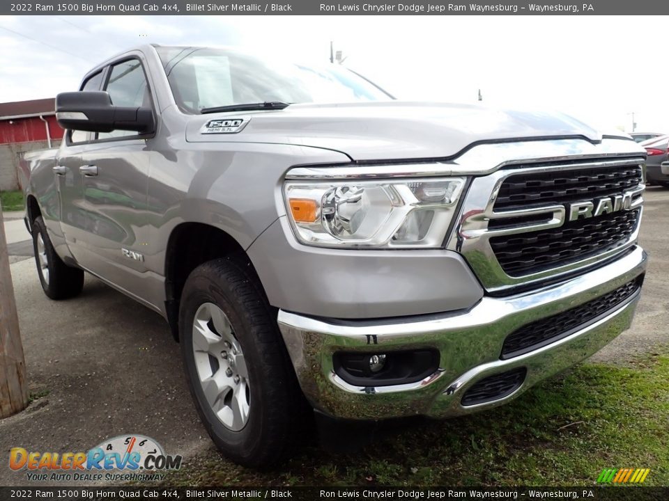 2022 Ram 1500 Big Horn Quad Cab 4x4 Billet Silver Metallic / Black Photo #4