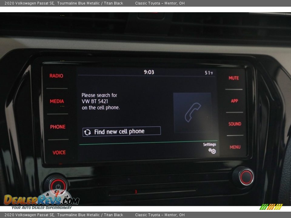 2020 Volkswagen Passat SE Tourmaline Blue Metallic / Titan Black Photo #10