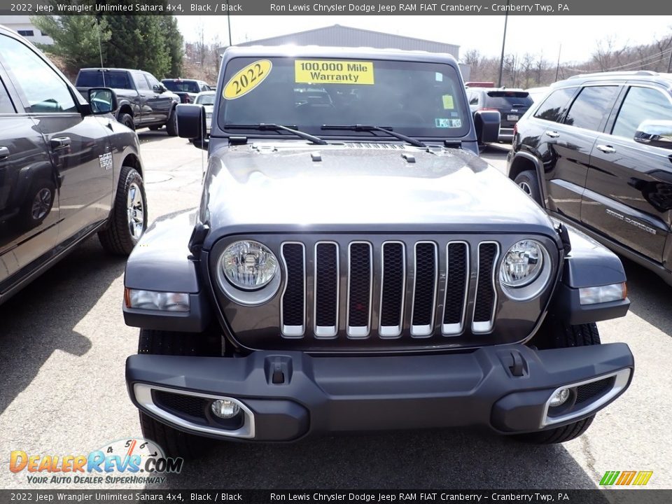 2022 Jeep Wrangler Unlimited Sahara 4x4 Black / Black Photo #2