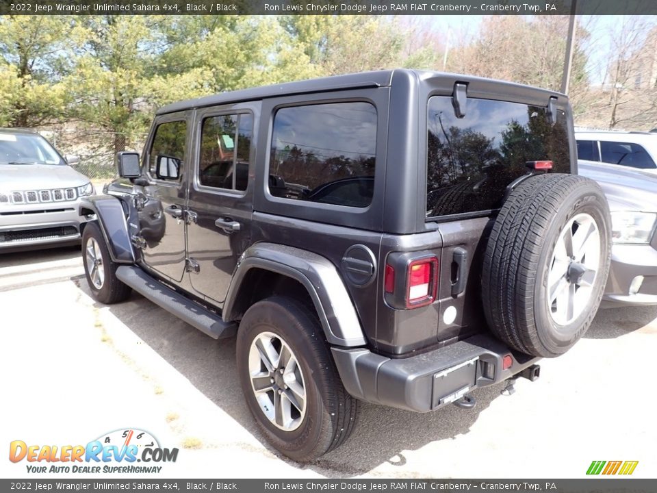 2022 Jeep Wrangler Unlimited Sahara 4x4 Black / Black Photo #4