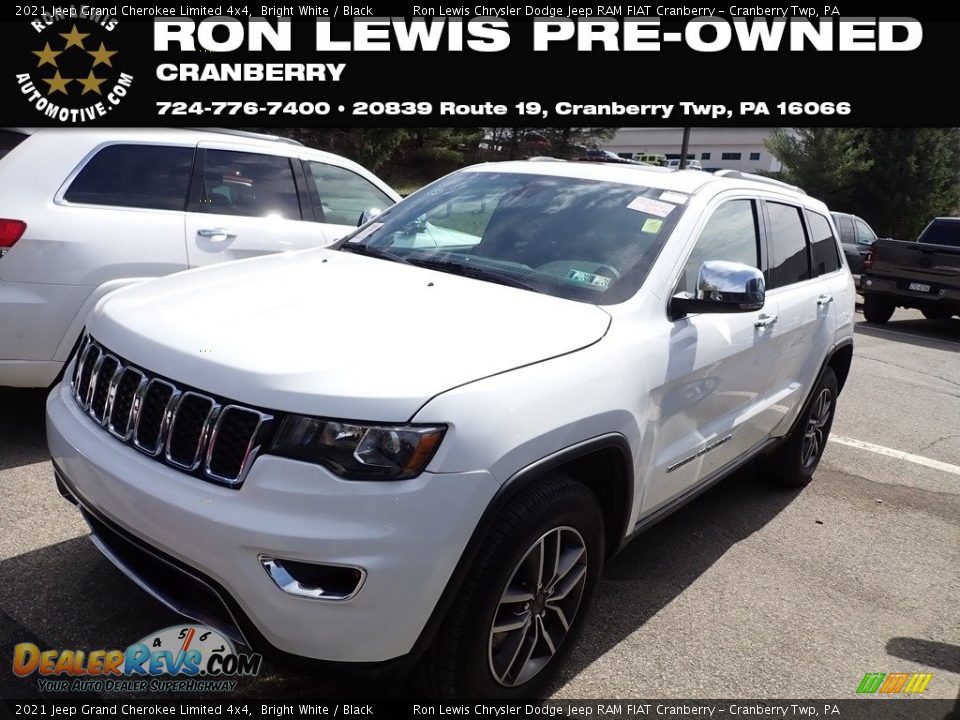 2021 Jeep Grand Cherokee Limited 4x4 Bright White / Black Photo #1