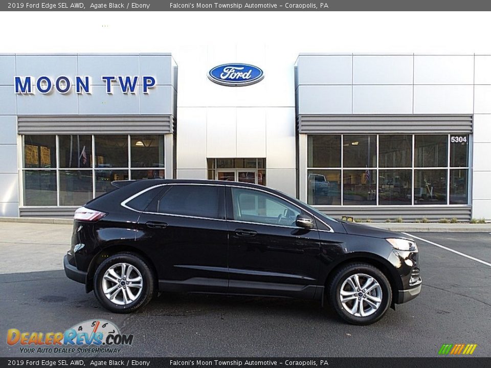 2019 Ford Edge SEL AWD Agate Black / Ebony Photo #1