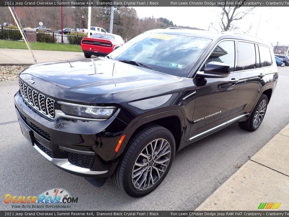 2021 Jeep Grand Cherokee L Summit Reserve 4x4 Diamond Black Crystal Pearl / Black Photo #4