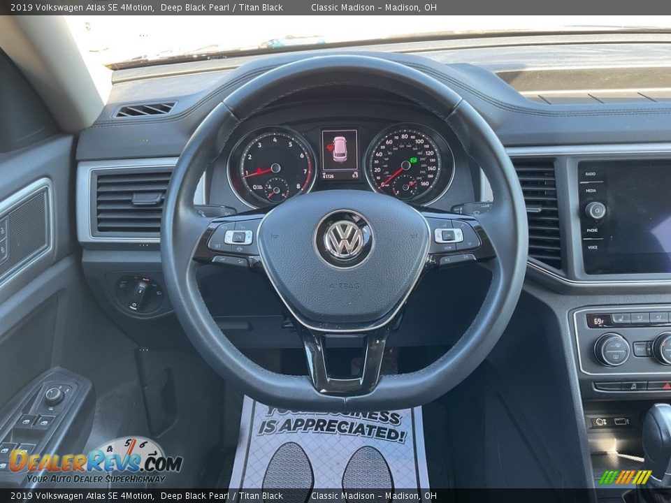 2019 Volkswagen Atlas SE 4Motion Deep Black Pearl / Titan Black Photo #5