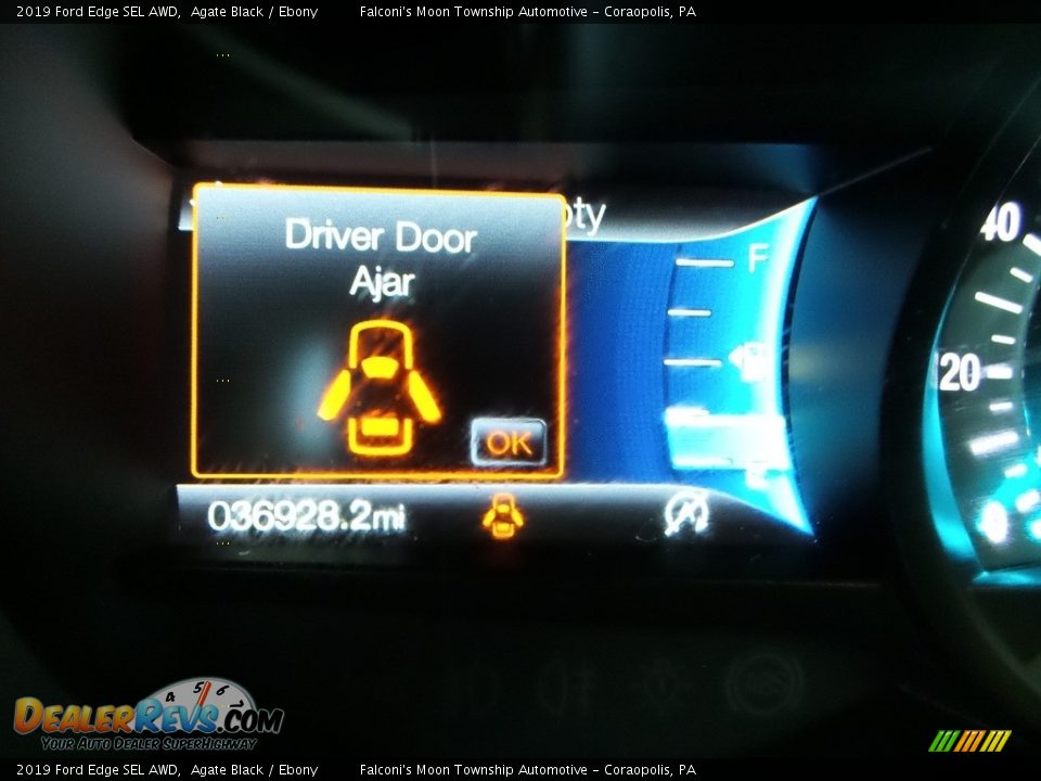 2019 Ford Edge SEL AWD Agate Black / Ebony Photo #28