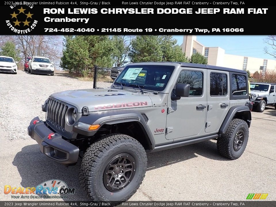 2023 Jeep Wrangler Unlimited Rubicon 4x4 Sting-Gray / Black Photo #1