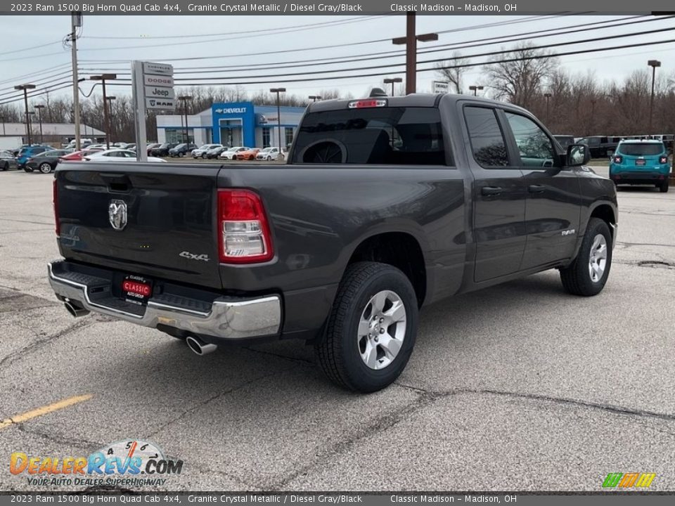 2023 Ram 1500 Big Horn Quad Cab 4x4 Granite Crystal Metallic / Diesel Gray/Black Photo #7
