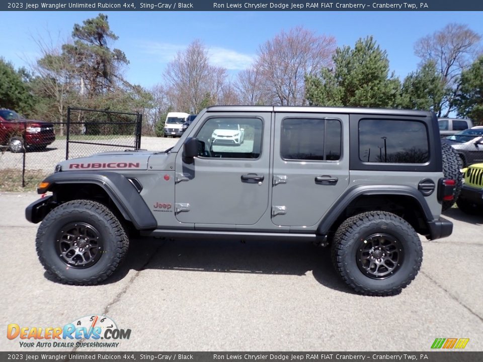 2023 Jeep Wrangler Unlimited Rubicon 4x4 Sting-Gray / Black Photo #2