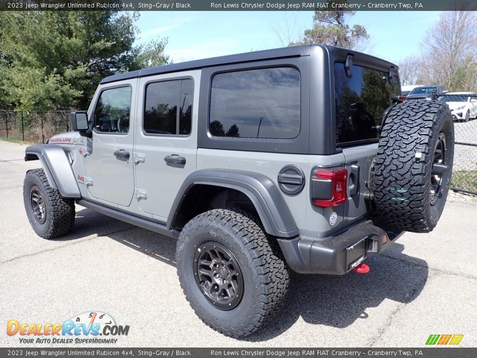 2023 Jeep Wrangler Unlimited Rubicon 4x4 Sting-Gray / Black Photo #3