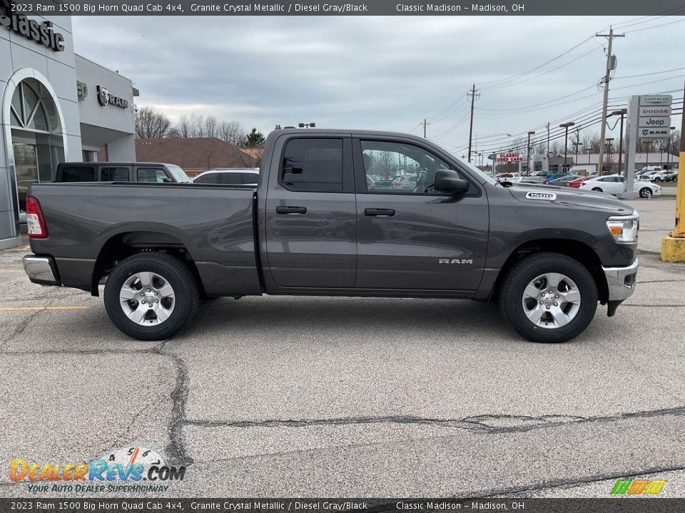2023 Ram 1500 Big Horn Quad Cab 4x4 Granite Crystal Metallic / Diesel Gray/Black Photo #9
