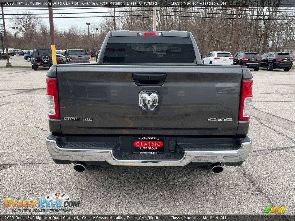 2023 Ram 1500 Big Horn Quad Cab 4x4 Granite Crystal Metallic / Diesel Gray/Black Photo #11