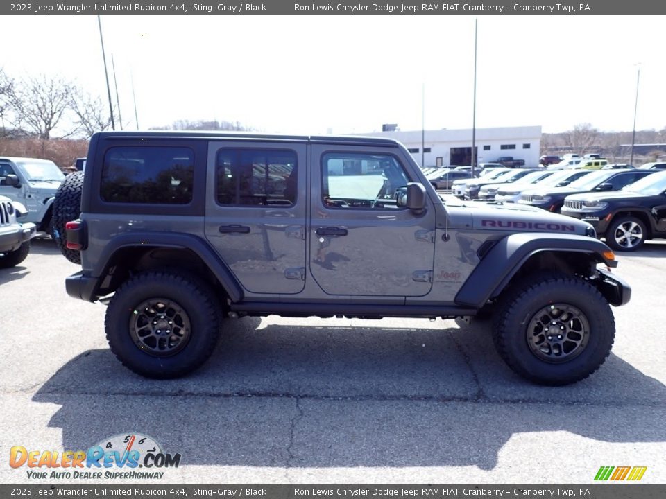 2023 Jeep Wrangler Unlimited Rubicon 4x4 Sting-Gray / Black Photo #6