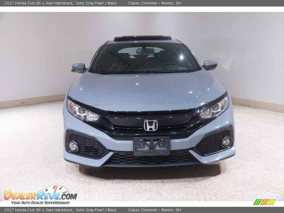 2017 Honda Civic EX-L Navi Hatchback Sonic Gray Pearl / Black Photo #2