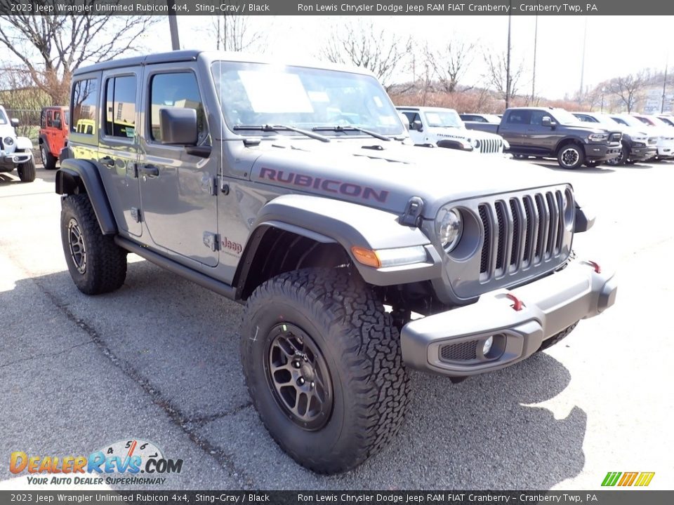 2023 Jeep Wrangler Unlimited Rubicon 4x4 Sting-Gray / Black Photo #7