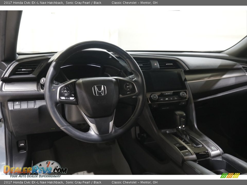 2017 Honda Civic EX-L Navi Hatchback Sonic Gray Pearl / Black Photo #6