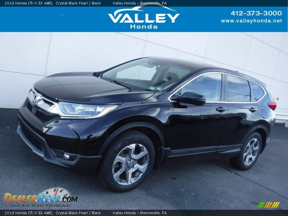 2019 Honda CR-V EX AWD Crystal Black Pearl / Black Photo #1
