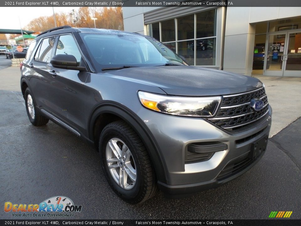 2021 Ford Explorer XLT 4WD Carbonized Gray Metallic / Ebony Photo #9
