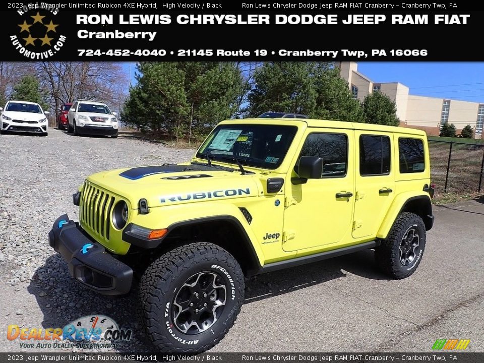 2023 Jeep Wrangler Unlimited Rubicon 4XE Hybrid High Velocity / Black Photo #1