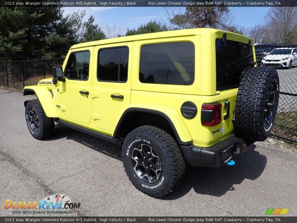 2023 Jeep Wrangler Unlimited Rubicon 4XE Hybrid High Velocity / Black Photo #3