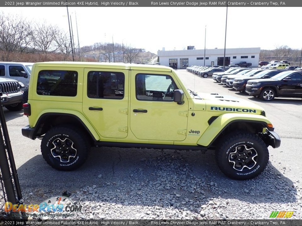 2023 Jeep Wrangler Unlimited Rubicon 4XE Hybrid High Velocity / Black Photo #6