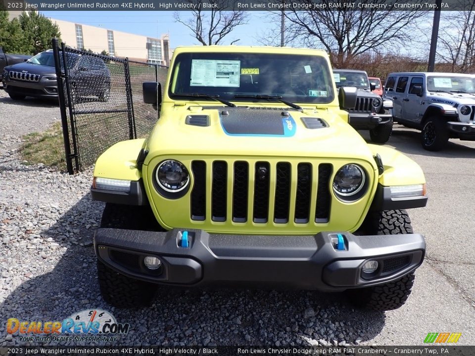 2023 Jeep Wrangler Unlimited Rubicon 4XE Hybrid High Velocity / Black Photo #8