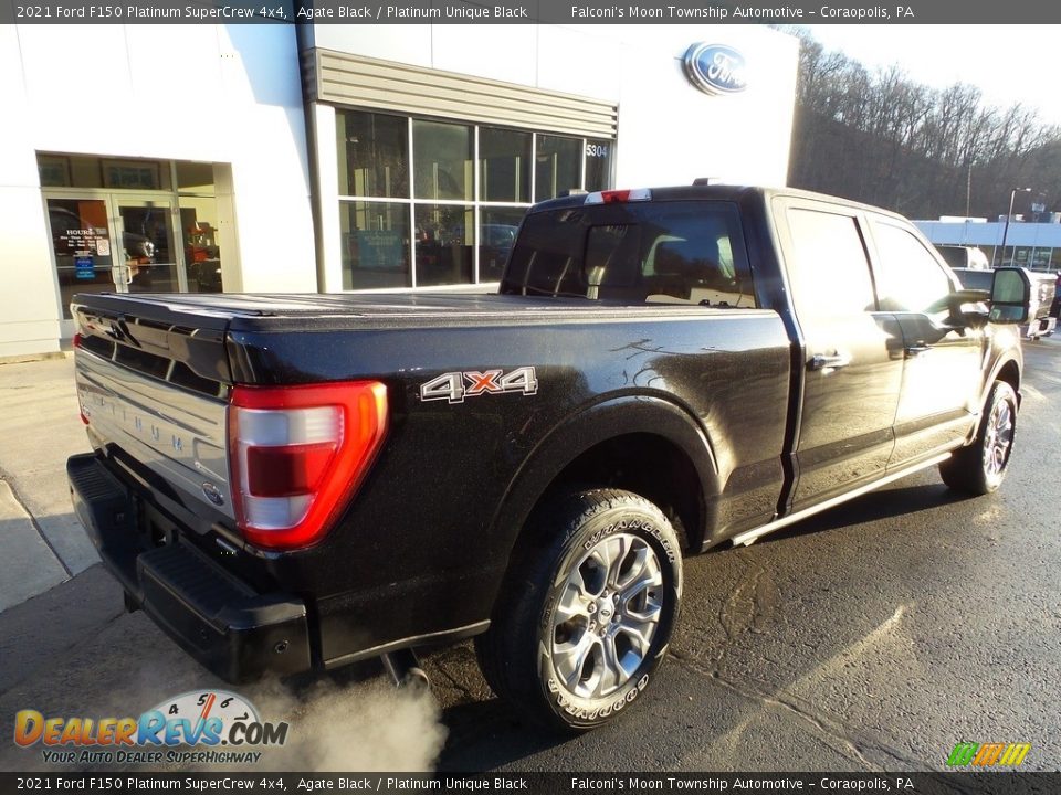 2021 Ford F150 Platinum SuperCrew 4x4 Agate Black / Platinum Unique Black Photo #2