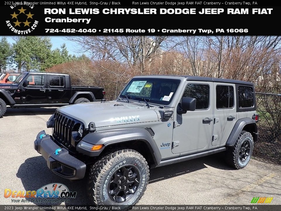 2023 Jeep Wrangler Unlimited Willys 4XE Hybrid Sting-Gray / Black Photo #1