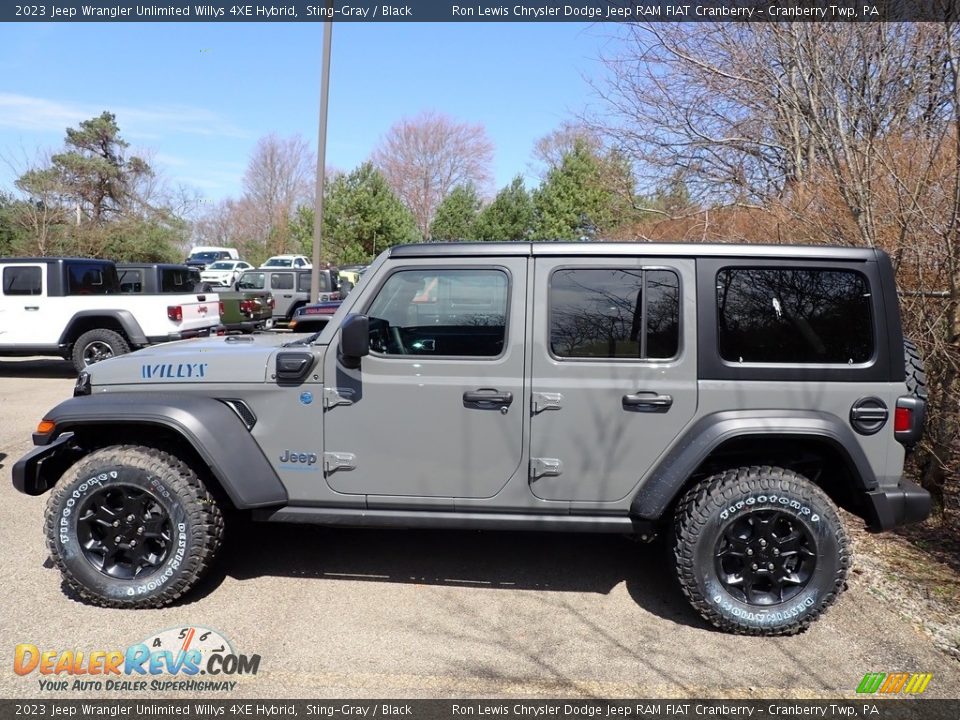 2023 Jeep Wrangler Unlimited Willys 4XE Hybrid Sting-Gray / Black Photo #2