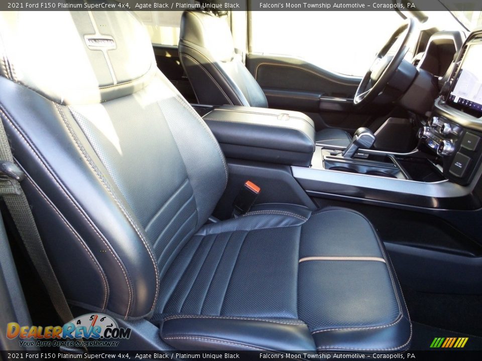 Platinum Unique Black Interior - 2021 Ford F150 Platinum SuperCrew 4x4 Photo #9