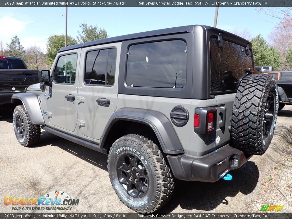 2023 Jeep Wrangler Unlimited Willys 4XE Hybrid Sting-Gray / Black Photo #3