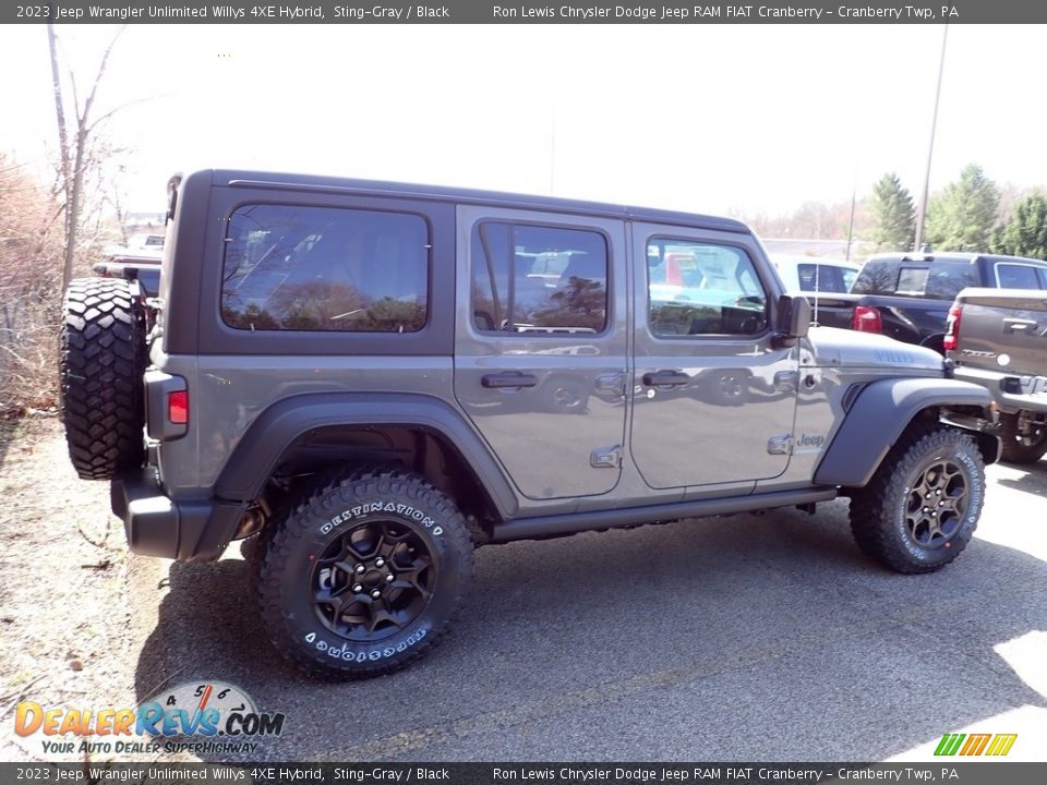 2023 Jeep Wrangler Unlimited Willys 4XE Hybrid Sting-Gray / Black Photo #4