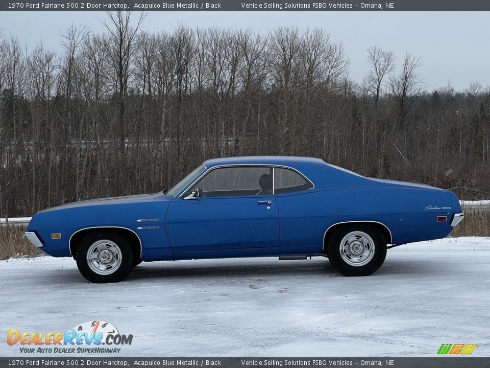 Acapulco Blue Metallic 1970 Ford Fairlane 500 2 Door Hardtop Photo #11