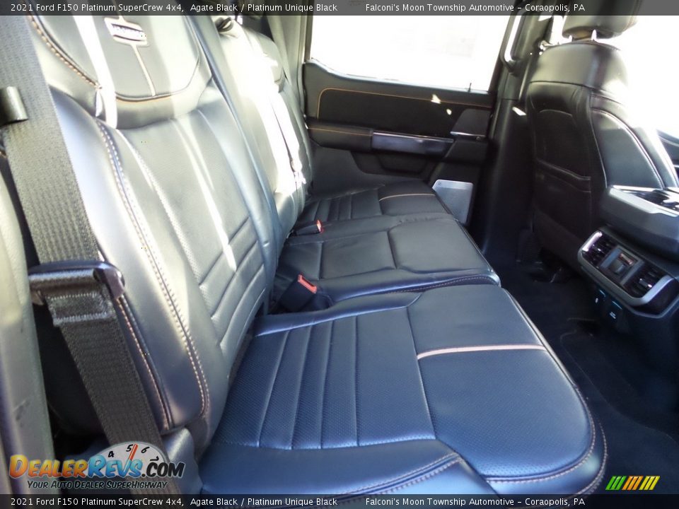Rear Seat of 2021 Ford F150 Platinum SuperCrew 4x4 Photo #13