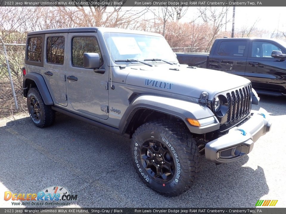 2023 Jeep Wrangler Unlimited Willys 4XE Hybrid Sting-Gray / Black Photo #6