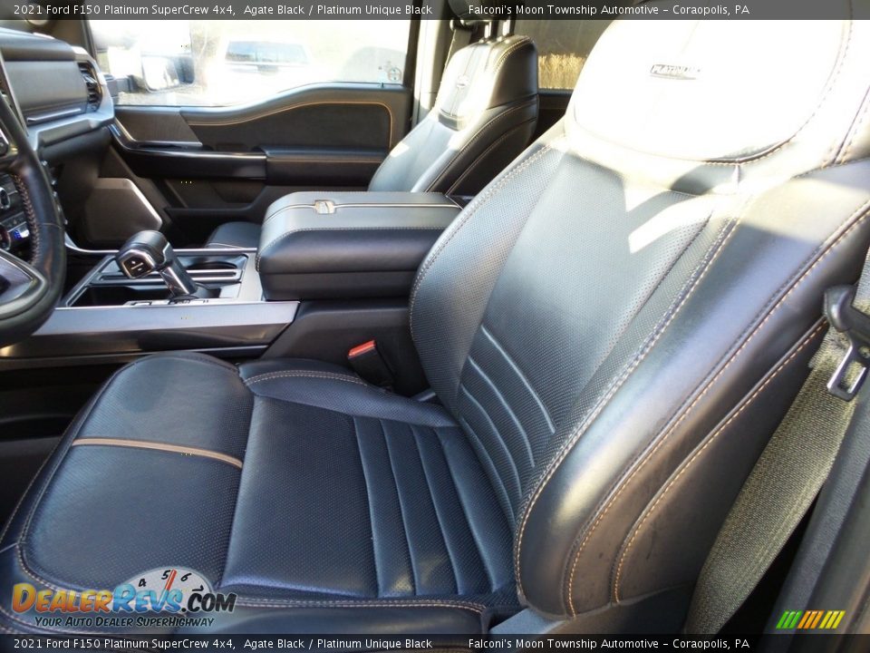 Front Seat of 2021 Ford F150 Platinum SuperCrew 4x4 Photo #15