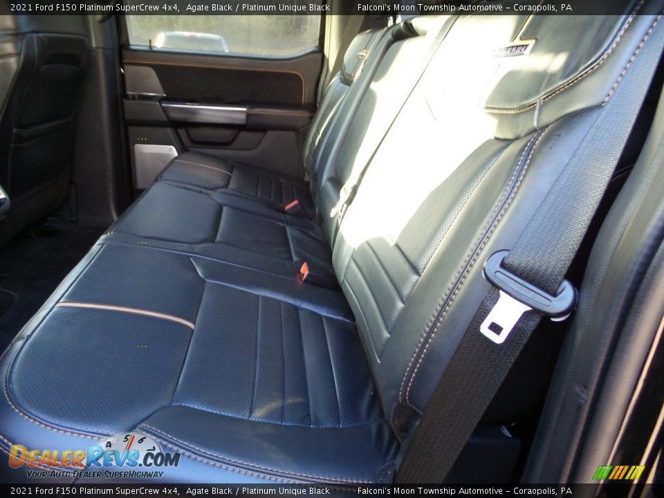Rear Seat of 2021 Ford F150 Platinum SuperCrew 4x4 Photo #16