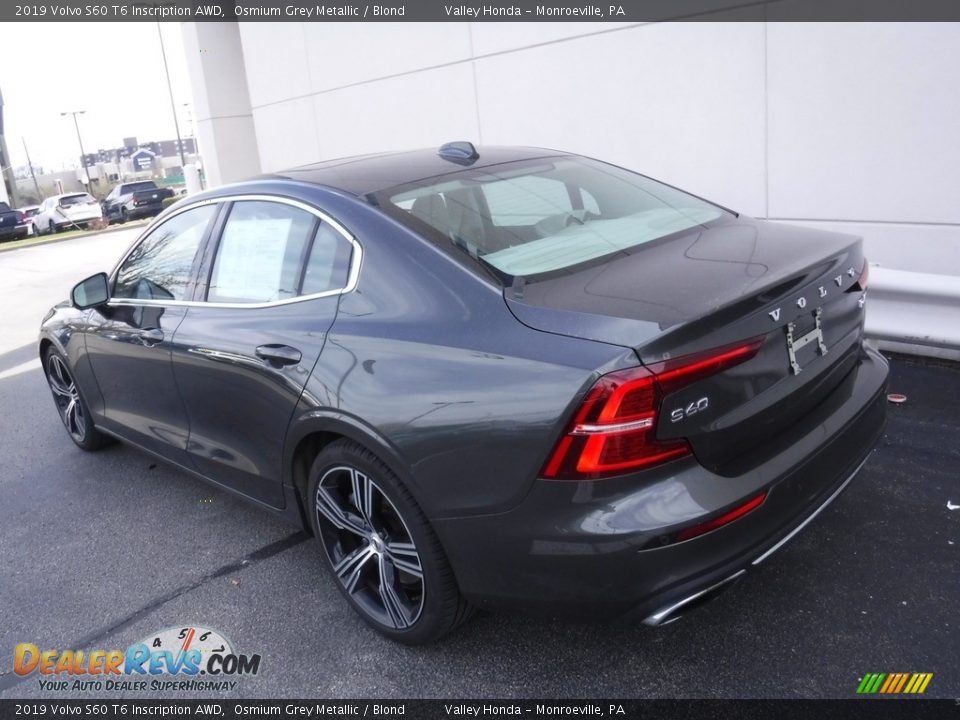 2019 Volvo S60 T6 Inscription AWD Osmium Grey Metallic / Blond Photo #10