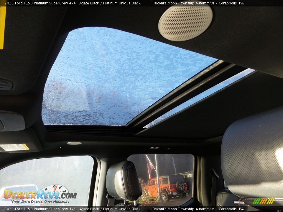 Sunroof of 2021 Ford F150 Platinum SuperCrew 4x4 Photo #22